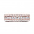 FlyerFit® 18K Pink Gold Micropave Cutdown Wedding Band