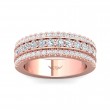 FlyerFit® 18K Pink Gold Micropave Cutdown Wedding Band