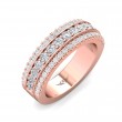 FlyerFit® 18K Pink Gold Micropave Cutdown Wedding Band