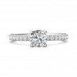 FlyerFit® 14K White Gold Micropave Engagement Ring