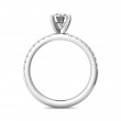 FlyerFit® 14K White Gold Micropave Engagement Ring