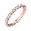 FlyerFit® 14K Pink Gold Eternity Wedding Band