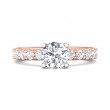 FlyerFit® 14K Pink Gold Shank And White Gold Top Encore Engagement Ring