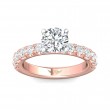 FlyerFit® 14K Pink Gold Shank And White Gold Top Encore Engagement Ring