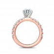 FlyerFit® 14K Pink Gold Shank And White Gold Top Encore Engagement Ring