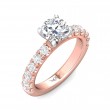 FlyerFit® 14K Pink Gold Shank And White Gold Top Encore Engagement Ring