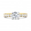 FlyerFit® 18K Yellow Gold Shank And White Gold Top Encore Engagement Ring