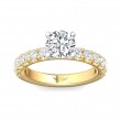 FlyerFit® 18K Yellow Gold Shank And White Gold Top Encore Engagement Ring