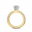 FlyerFit® 18K Yellow Gold Shank And White Gold Top Encore Engagement Ring