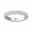 FlyerFit® Platinum Micropave Cutdown Wedding Band