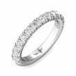 FlyerFit® Platinum Micropave Cutdown Wedding Band