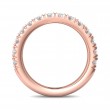 FlyerFit® 18K Pink Gold Micropave Cutdown Wedding Band