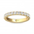 FlyerFit® 14K Yellow Gold Micropave Cutdown Wedding Band