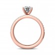 FlyerFit® 18K Pink Gold Micropave Engagement Ring