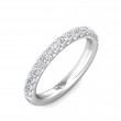 FlyerFit® Platinum Micropave Cutdown Wedding Band