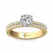 FlyerFit® 14K Yellow Gold Micropave Engagement Ring