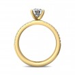 FlyerFit® 14K Yellow Gold Micropave Engagement Ring