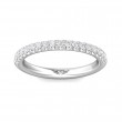 FlyerFit® Platinum Micropave Cutdown Wedding Band