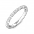 FlyerFit® Platinum Micropave Cutdown Wedding Band