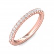 FlyerFit® 14K Pink Gold Micropave Cutdown Wedding Band