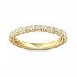 FlyerFit® 14K Yellow Gold Micropave Cutdown Wedding Band