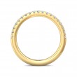 FlyerFit® 14K Yellow Gold Micropave Cutdown Wedding Band