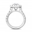 FlyerFit® 14K White Gold Micropave Halo Engagement Ring