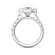 FlyerFit® Platinum Micropave Halo Engagement Ring