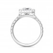 FlyerFit® 14K White Gold Micropave Halo Engagement Ring