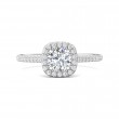 FlyerFit® 14K White Gold Micropave Halo Engagement Ring