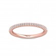 FlyerFit® 14K Pink Gold Micropave Cutdown Wedding Band