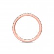 FlyerFit® 14K Pink Gold Micropave Cutdown Wedding Band