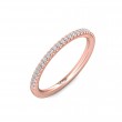 FlyerFit® 14K Pink Gold Micropave Cutdown Wedding Band