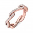 FlyerFit® 14K Pink Gold Stackers Wedding Band