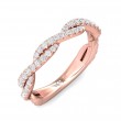 FlyerFit® 14K Pink Gold Stackers Wedding Band