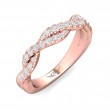 FlyerFit® 18K Pink Gold Stackers Wedding Band