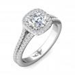 FlyerFit® 14K White Gold Split Shank Engagement Ring