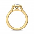 FlyerFit® 18K Yellow Gold Split Shank Engagement Ring