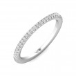 FlyerFit® Platinum Micropave Cutdown Wedding Band