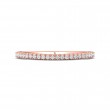 FlyerFit® 18K Pink Gold Micropave Cutdown Wedding Band