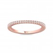 FlyerFit® 18K Pink Gold Micropave Cutdown Wedding Band