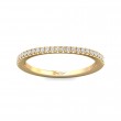 FlyerFit® 18K Yellow Gold Micropave Cutdown Wedding Band