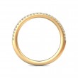 FlyerFit® 18K Yellow Gold Micropave Cutdown Wedding Band