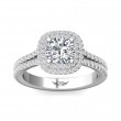 FlyerFit® 14K White Gold Split Shank Engagement Ring