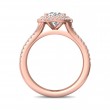 FlyerFit® 18K Pink Gold Split Shank Engagement Ring