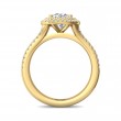 FlyerFit® 18K Yellow Gold Split Shank Engagement Ring