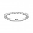 FlyerFit® 18K White Gold Micropave Cutdown Wedding Band