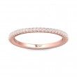 FlyerFit® 14K Pink Gold Micropave Cutdown Wedding Band