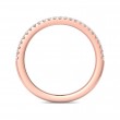 FlyerFit® 14K Pink Gold Micropave Cutdown Wedding Band