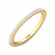 FlyerFit® 14K Yellow Gold Micropave Cutdown Wedding Band